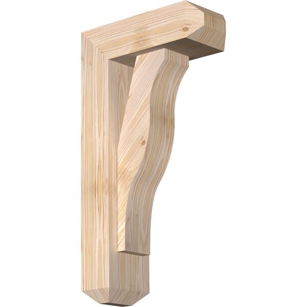 Ekena Millwork Funston Craftsman Smooth Bracket w/ Offset Brace, Douglas Fir, 5 1/2"W x 14"D x 26"H BKT0604X14X26FST04SDF - main